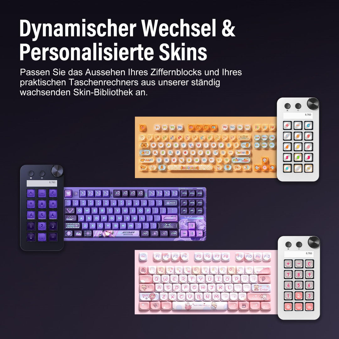 Basicolor N1 Stream Controller Deck & Macro Keypad: 3-in-1-Design mit 15 LCD-Tasten, Numpad & Rechne