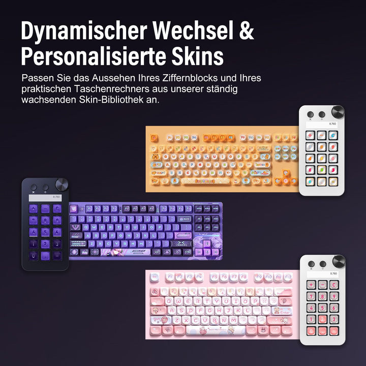 Basicolor N1 Stream Controller Deck & Macro Keypad: 3-in-1-Design mit 15 LCD-Tasten, Numpad & Rechne