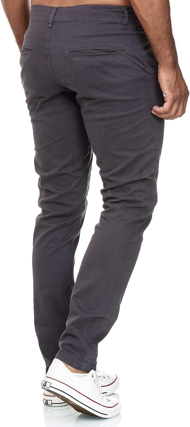 Elara Herren Chino Hose Stretch 29W / 32L Anthrazit, 29W / 32L Anthrazit