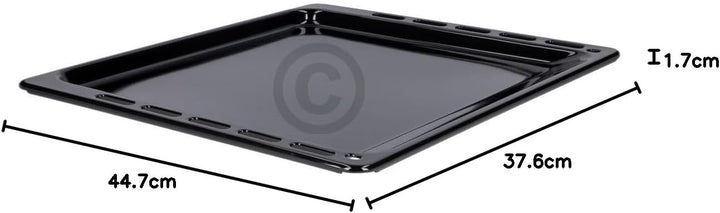 Backblech kompatibel mit Bauknecht 481010683241 emailliertes Backblech mit innerer Randhöhe von 15 c