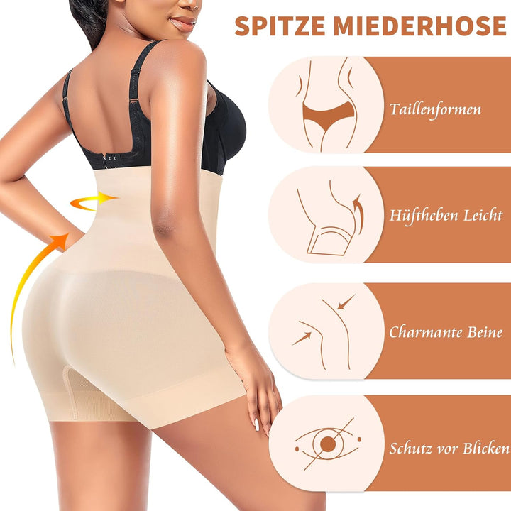 Bauchweg Unterhose Damen Shapewear Nahtlose Miederhhose Hohe Taille Kurze Miederpants Body Shaper Le