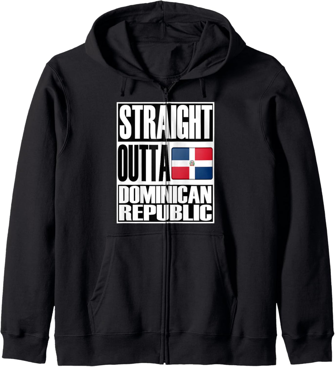 Flagcastle: Straight Outta Dominican Republic Flagge Kapuzenjacke