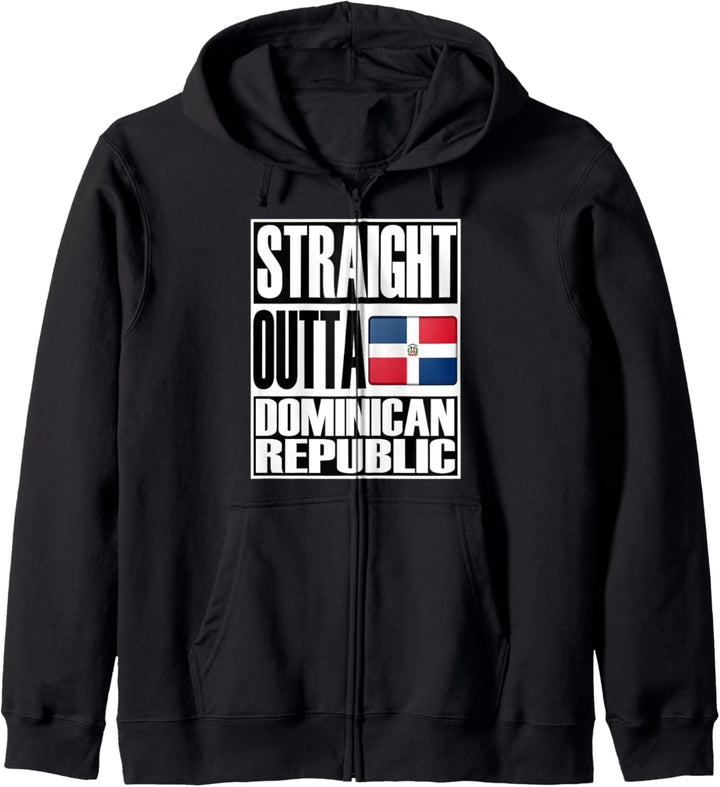 Flagcastle: Straight Outta Dominican Republic Flagge Kapuzenjacke
