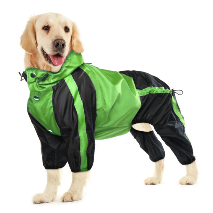 OUOBOB Hund Regenmantel, wasserdichte Hund Regenmantel für grosse Hunde, Leichte Regenjacke, Einstel