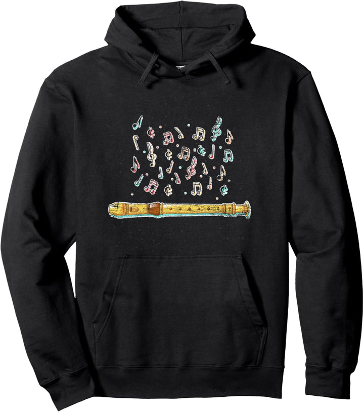 Musik Noten Geschenk Flöte Pullover Hoodie