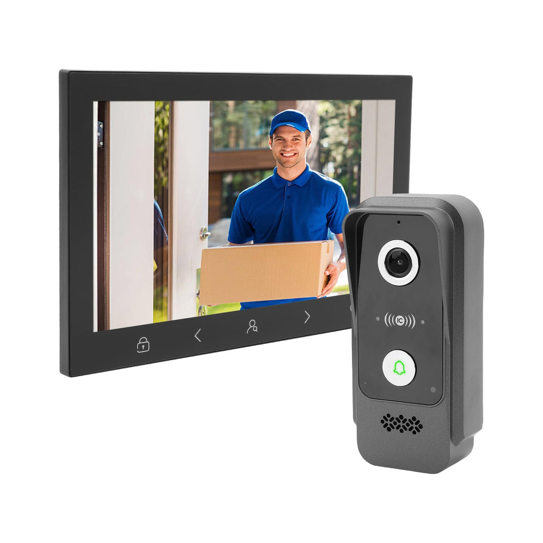 10" 1080P Videosprechanlage mit WLAN Bluetooth, IC Karte Öffnung, IP65 wetterfeste Smart Video Türkl