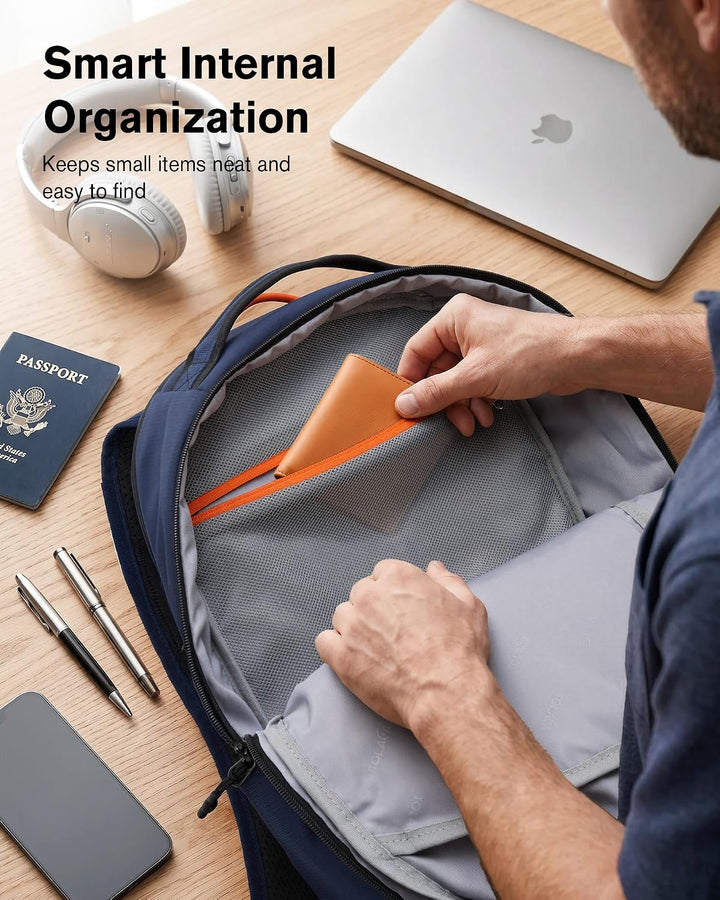 Tolaccea Reiserucksack 30L Damen Herren, Handgepäck Rucksack 16 Zoll Laptop | Nachhaltiges RPET. 180