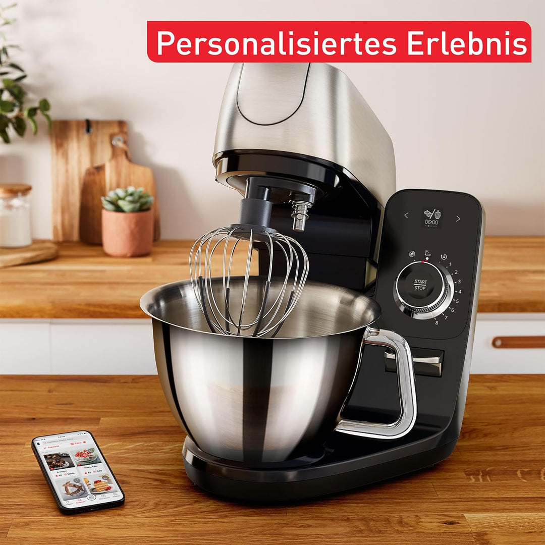 Tefal Coach Küchenmaschine, 1200 W, 8 Auto-Programme, inkl. Back-Zubehör und App, personalisiertes E