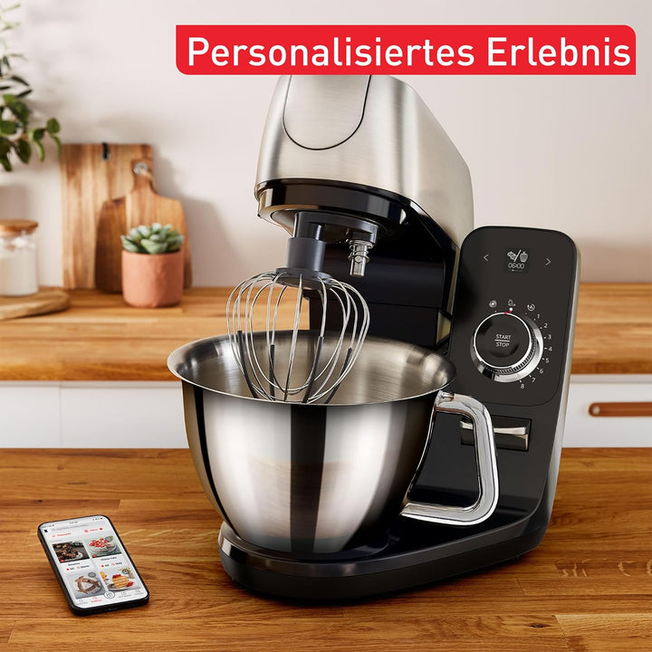 Tefal Coach Küchenmaschine, 1200 W, 8 Auto-Programme, inkl. Back-Zubehör und App, personalisiertes E