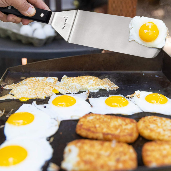 Exklusives Grillwender Set aus hochwertigem Edelstahl - BBQ Grillset in erstklassiger Qualität für H
