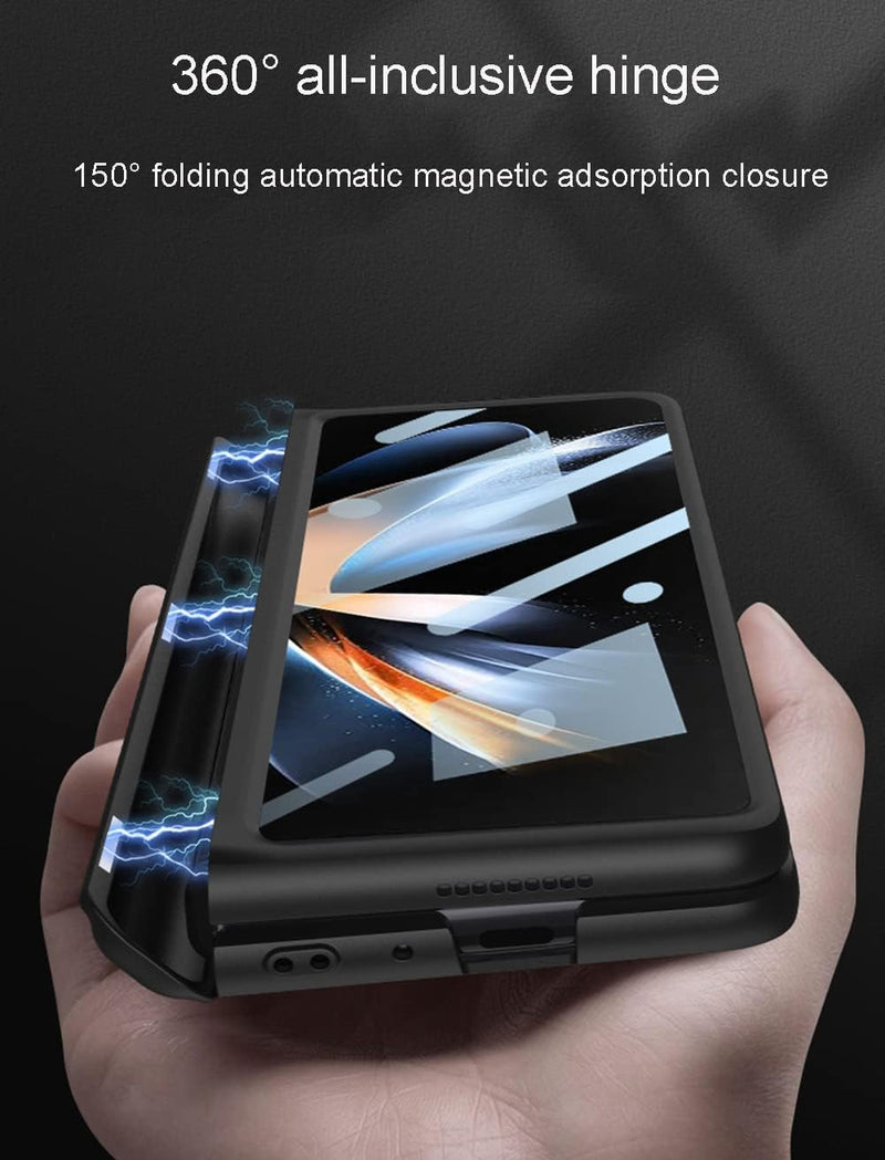 CeeEee Galaxy Z Fold 4 5g Hülle 360 Grad Vollschutz Case Built in Bildschirm Schutz Handyhülle mit S