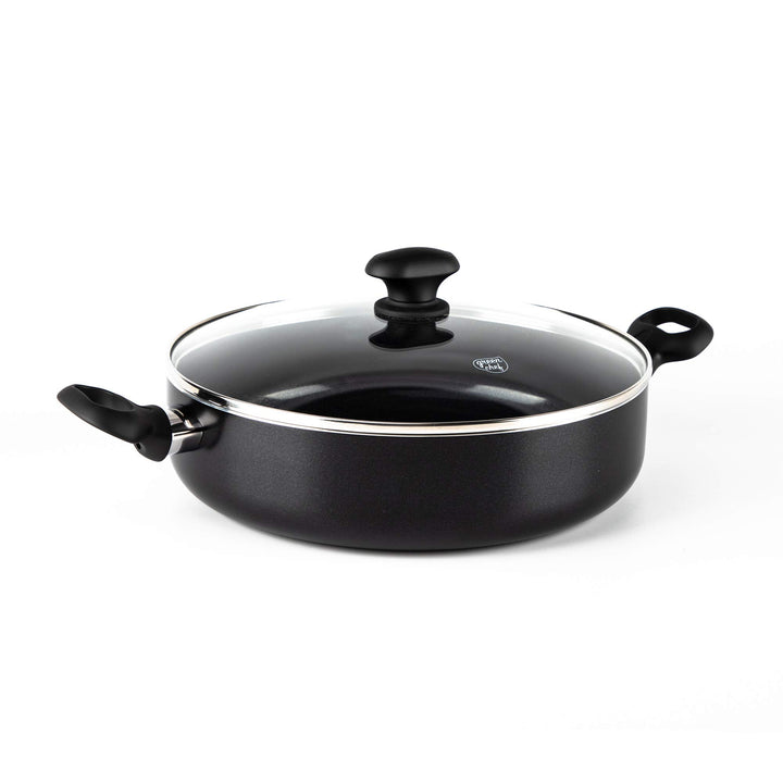 GreenChef Diamond Healthy Ceramic Non-Stick 28 cm/ 4.3 Litre Sauté Pan with Lid and 2 Side Handles,