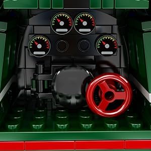 Mould King 12007 Technik BR18 201 German Express Dampflokomotive,Modellbausatz Fernbedienung elektri