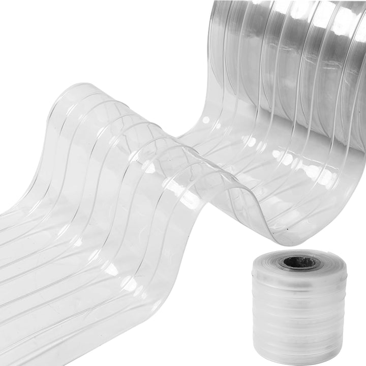 Wedhapy Türklappe für Hundehütte 200 x 18 cm transparent kältebeständig Ersatzklappen für Hundetüren