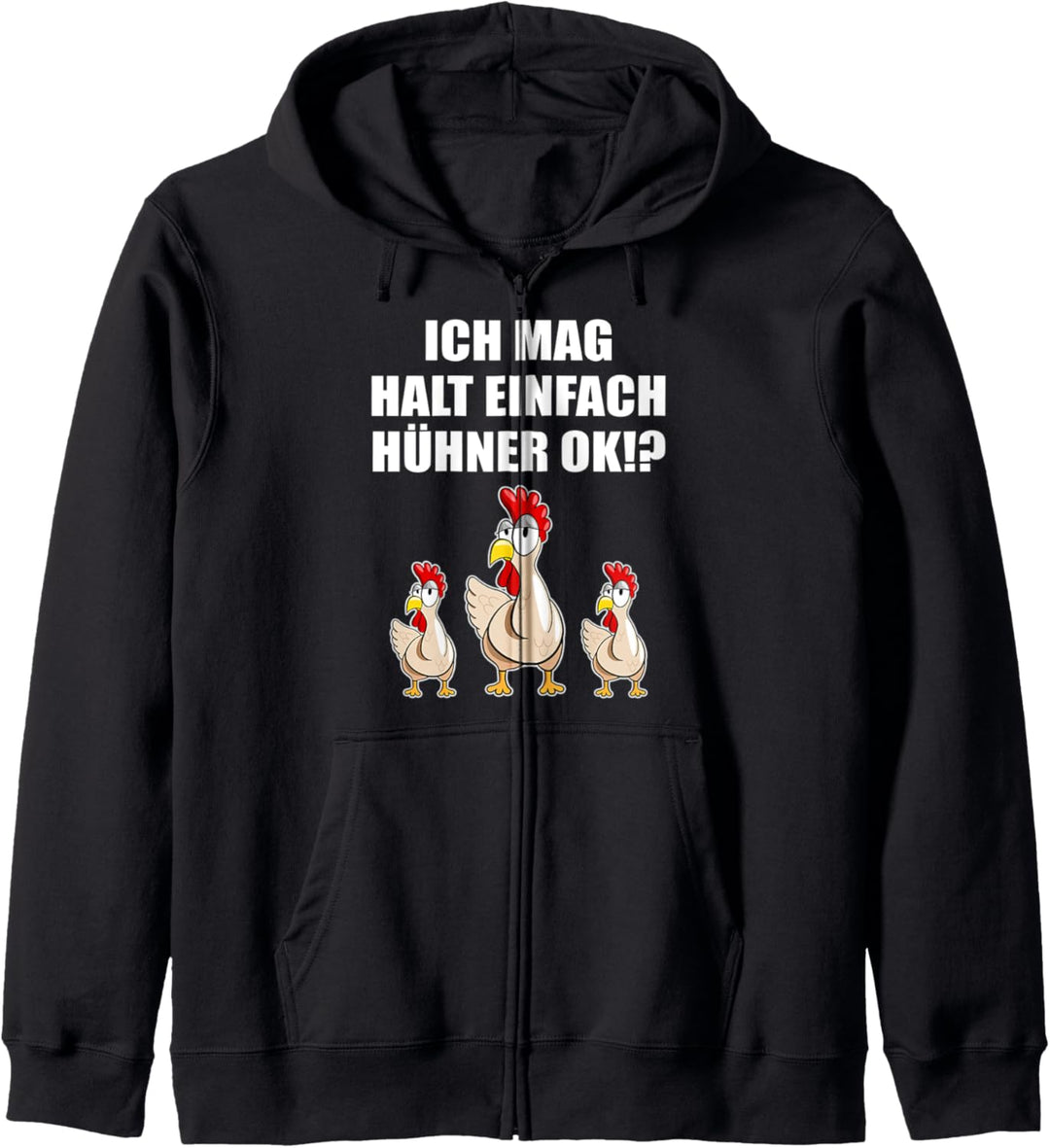 Hühner Spruch Lustiges Hühner Zubehör Huhn Witzig Fun Kapuzenjacke