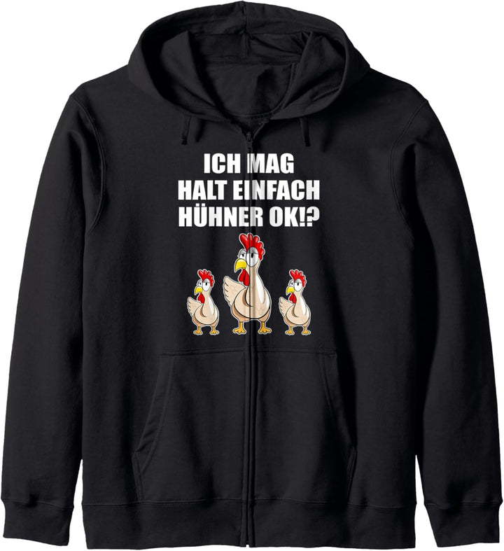 Hühner Spruch Lustiges Hühner Zubehör Huhn Witzig Fun Kapuzenjacke