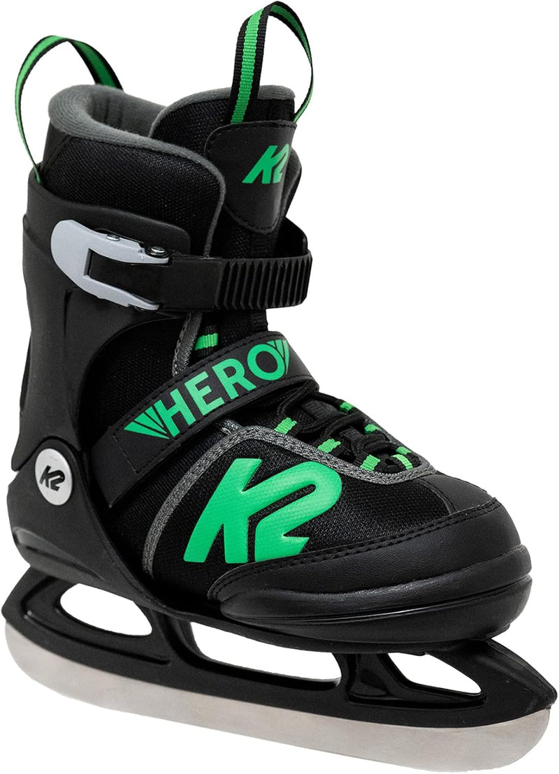 K2 Skates Jungen Schlittschuhe Hero Ice, black - green, 25D0601 M (EU: 32-37 / UK: 13-4 / US: 1-5) b