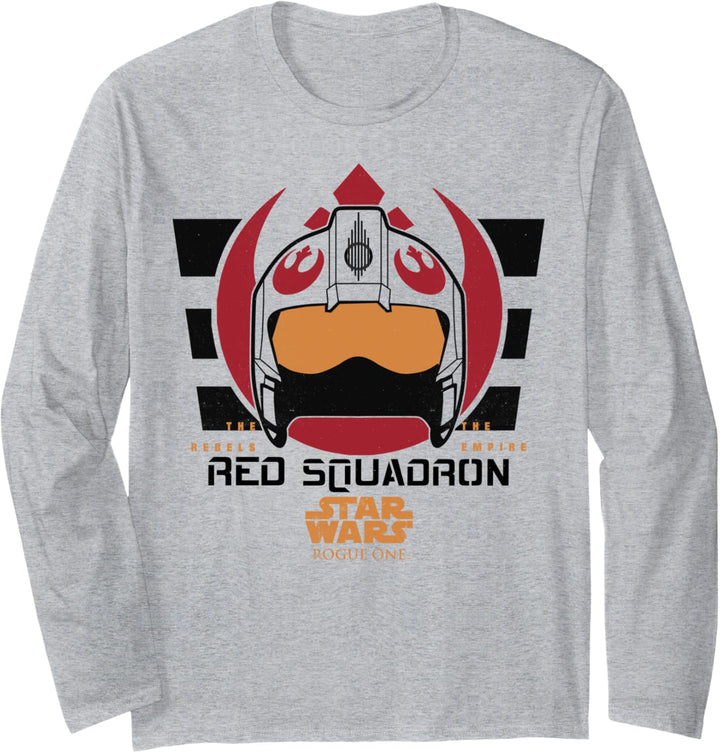 Star Wars Rogue One Red Squadron Logo Langarmshirt