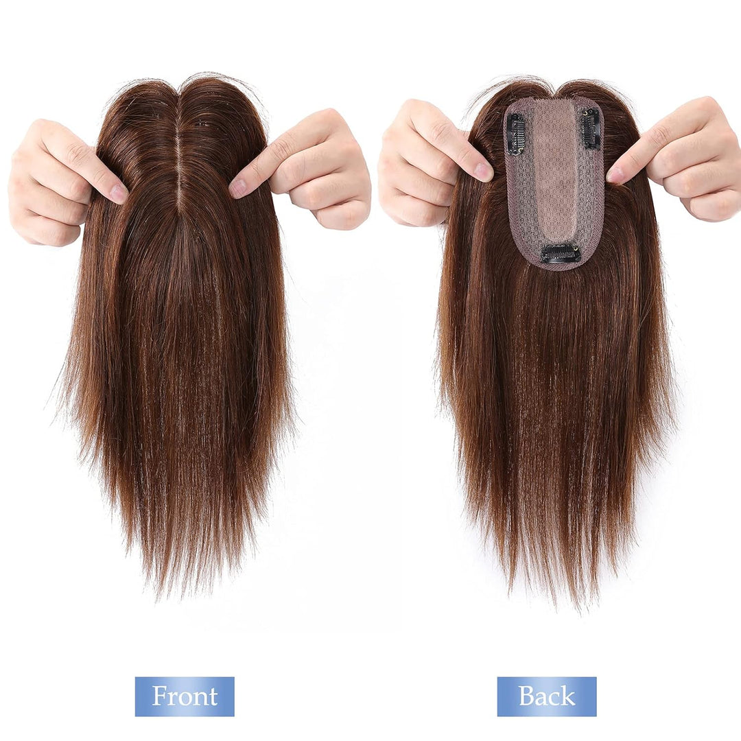 Clip in Extensions Echthaar Topper Extensions Echthaar Haarteile Echthaar Toupet für Frauen Toupee H