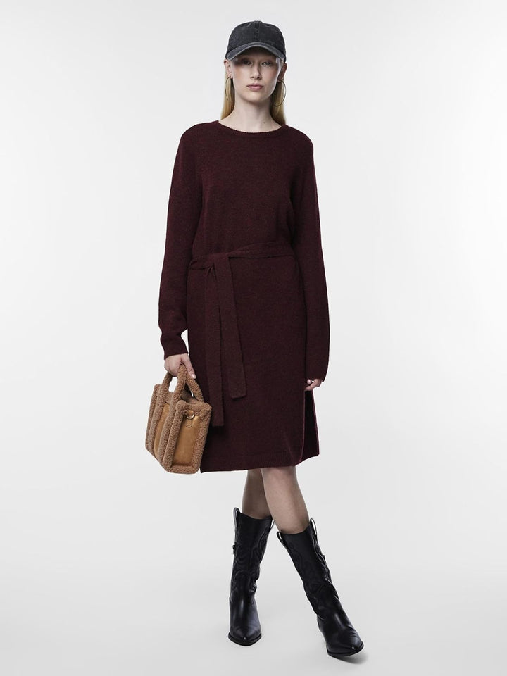 PIECES Female Strickkleid PCJULIANA XS Tawny Port, XS Tawny Port