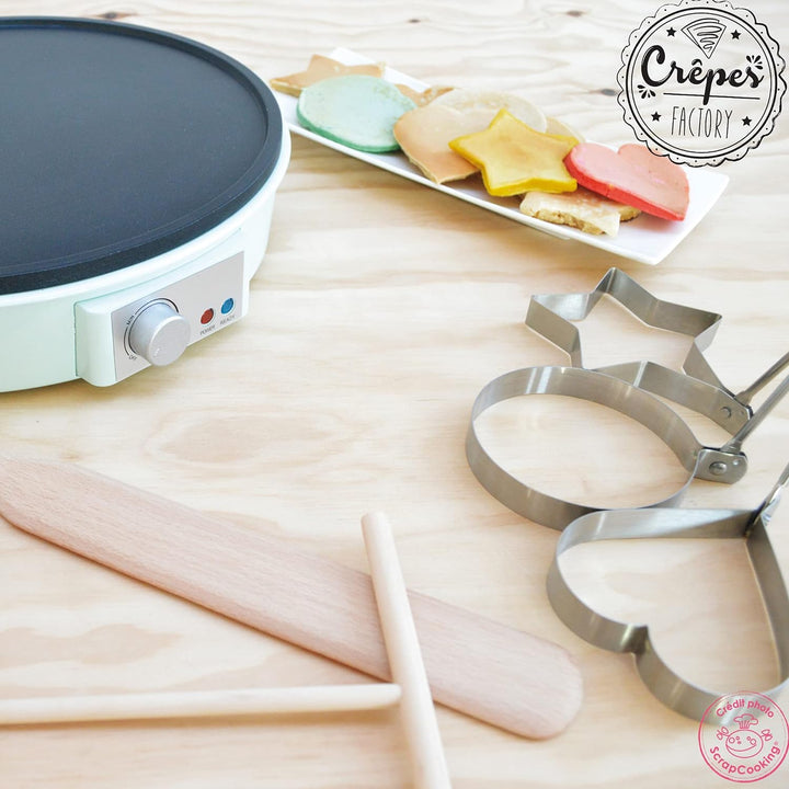 SCRAP COOKING 3899 Crêpes-Pfanne Factory, elektrische Maschine, mit Heizplatte, antihaftbeschichtet,