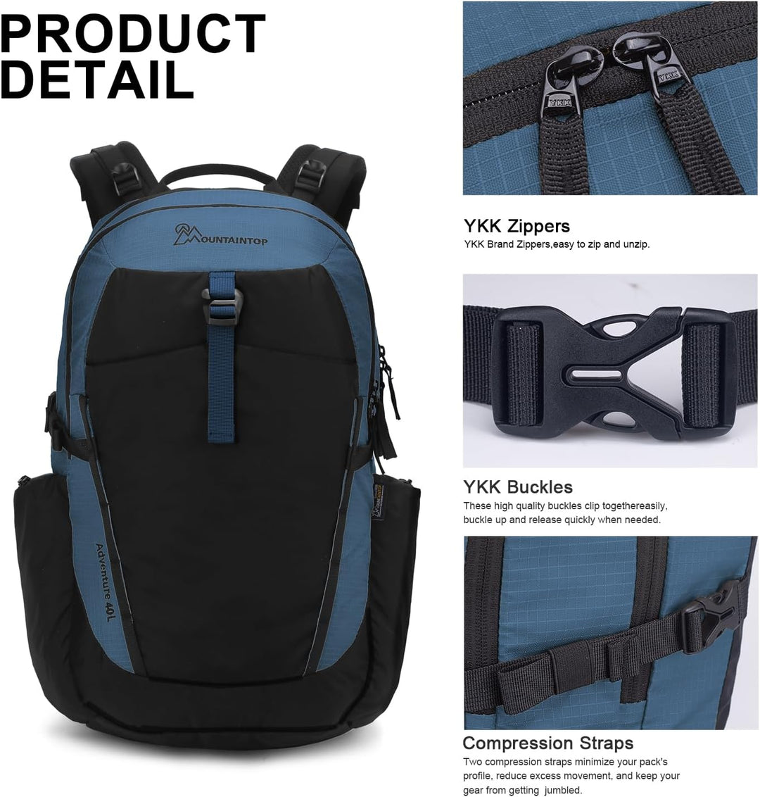 MOUNTAINTOP 40L Wanderrucksack Herren Damen Trekkingrucksack Outdoor Rucksäcke mit für Camping Wande