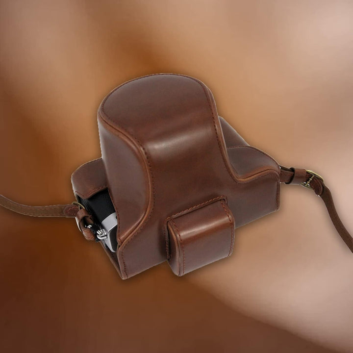 Rieibi Z fc Zfc Kameratasche PU-Leder mit Gurt für Nikon Z fc Zfc 28 mm f/2.8 SE, 16-50 mm f/3.5-6.3