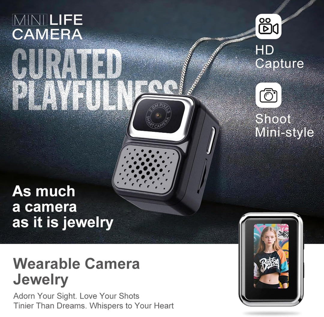 VBESTLIFE Tiny Keychain -Kamera, 1080p HD -Video 2MP Foto Tragbare Digitalkamera mit 0,96 Zoll Farbb