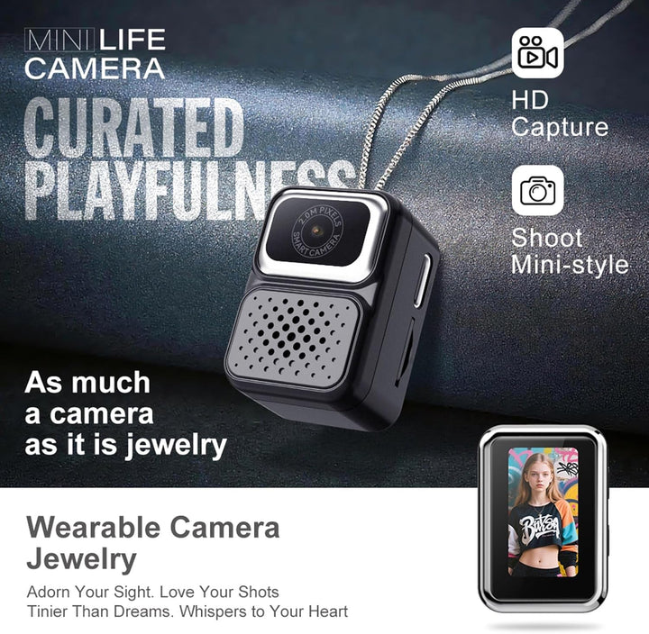 VBESTLIFE Tiny Keychain -Kamera, 1080p HD -Video 2MP Foto Tragbare Digitalkamera mit 0,96 Zoll Farbb