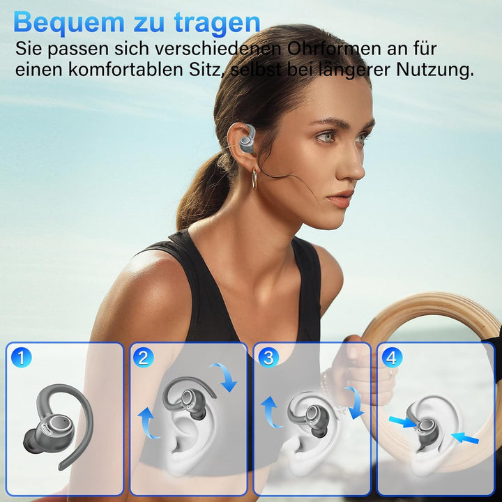 Jesebang AI Kopfhörer Übersetzer, Sprachübersetzer Ohrhörer 164 Sprachen mit App, 7 Übersetzungsmodi