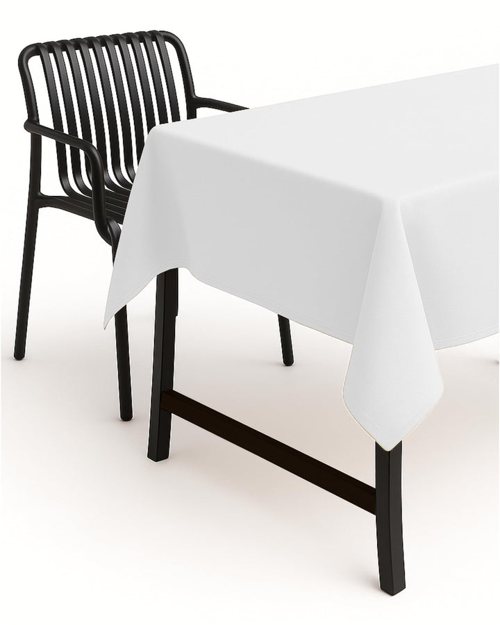 texpot Gartentischdecke 130 x 300 cm in Weiss mit Leinen Optik Lotuseffekt Fleckschutz Bügelfrei Tis