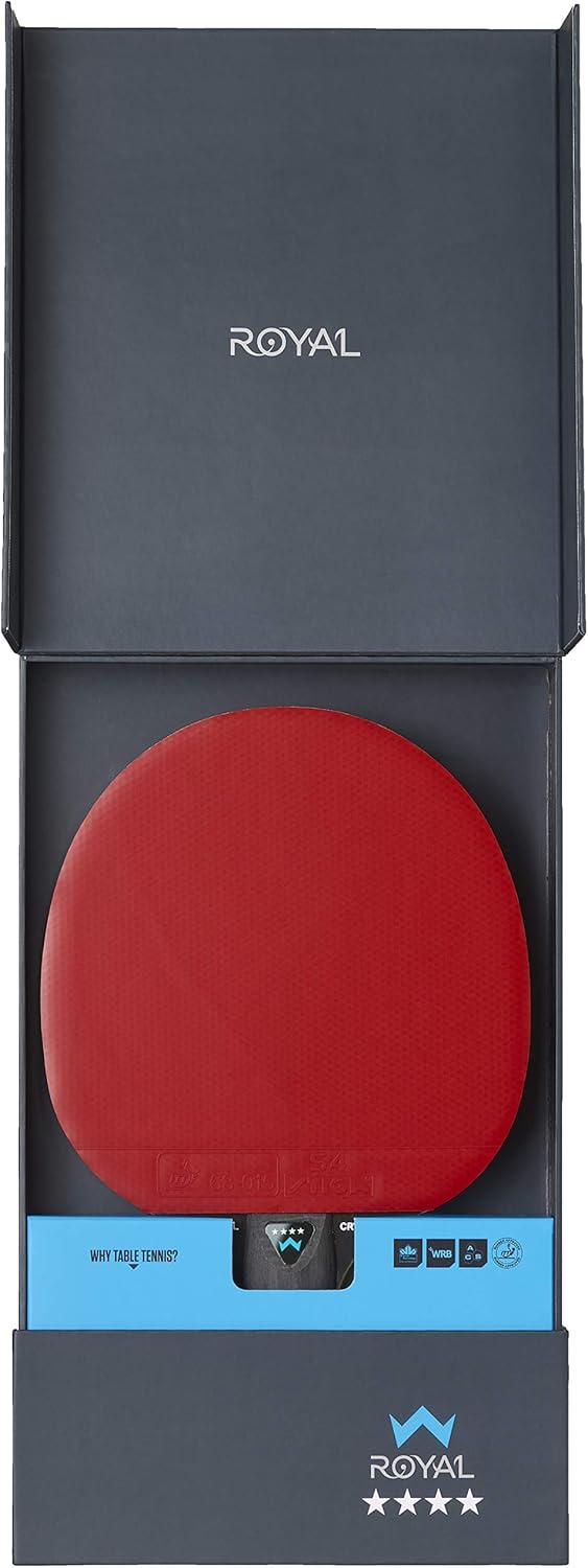 Stiga Royal 4-Star Table Tennis Ping Pong Bat, Black/Red Einzelbett, Einzelbett