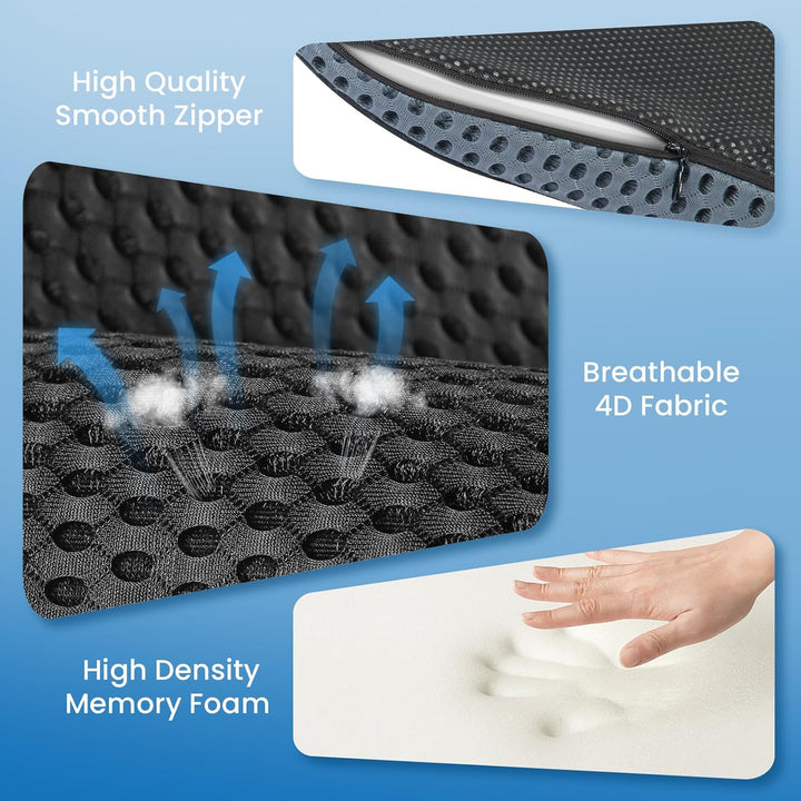 Autositzkissen Sitzkissen für Auto Booster Kissen Atmungsaktive Autositzkissen für langes Fahren (sc