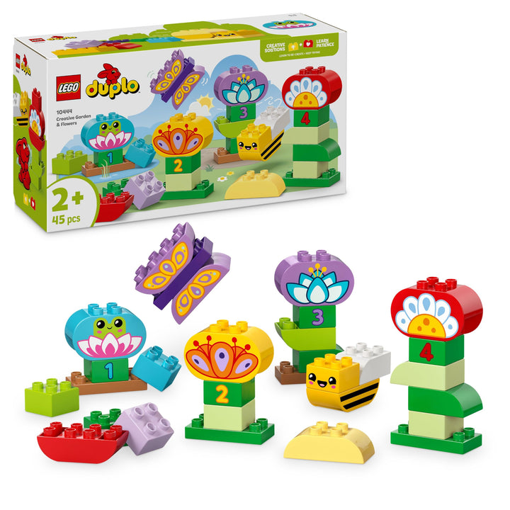 LEGO DUPLO Town Kreativer Blumengarten, Stapelspielzeug, lässt Kleinkinder ab 2 Jahren fantasievoll