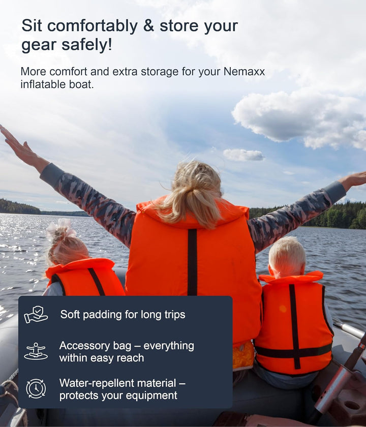 Nemaxx Unisex – Erwachsene Sitzbankauflage, Hellgrau