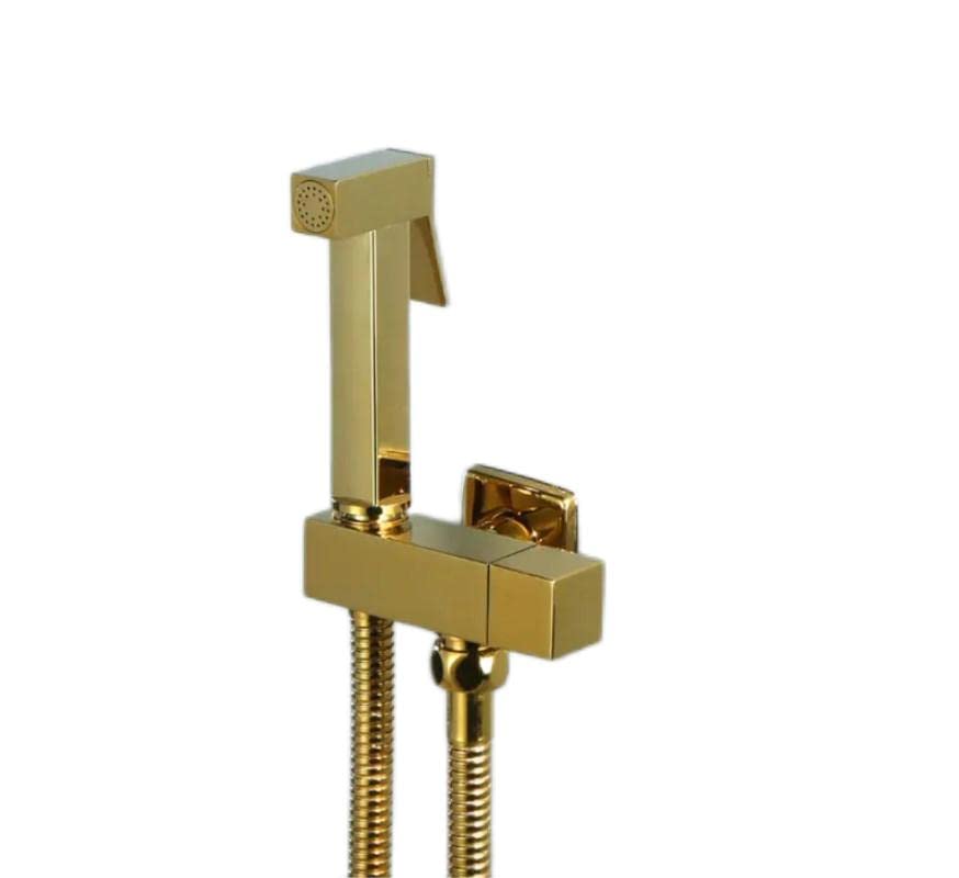 Bidet-Armaturen, Messing, Bidet-Wasserhahn, goldfarben, Hand-WC, Bidet-Sprühkopf, hygienisch, Dusche