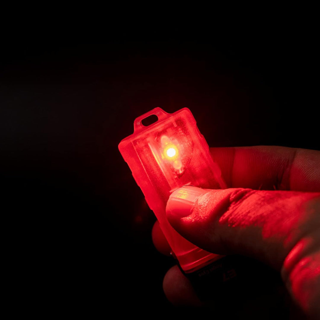 RovyVon E7R Schlüsselanhänger-Taschenlampe, leuchtet im Dunkeln, Dual-Power 700 Lumen, mit Lockout-M