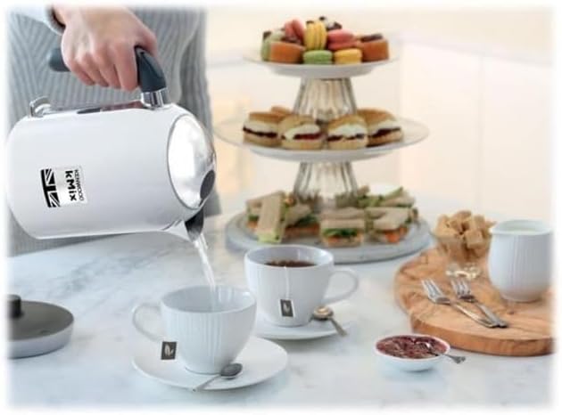 Kenwood ZJX650BK Wasserkocher kMix 2200 Watt, Metall, 1 Liter, weiss, 21,5x13,2x22,9