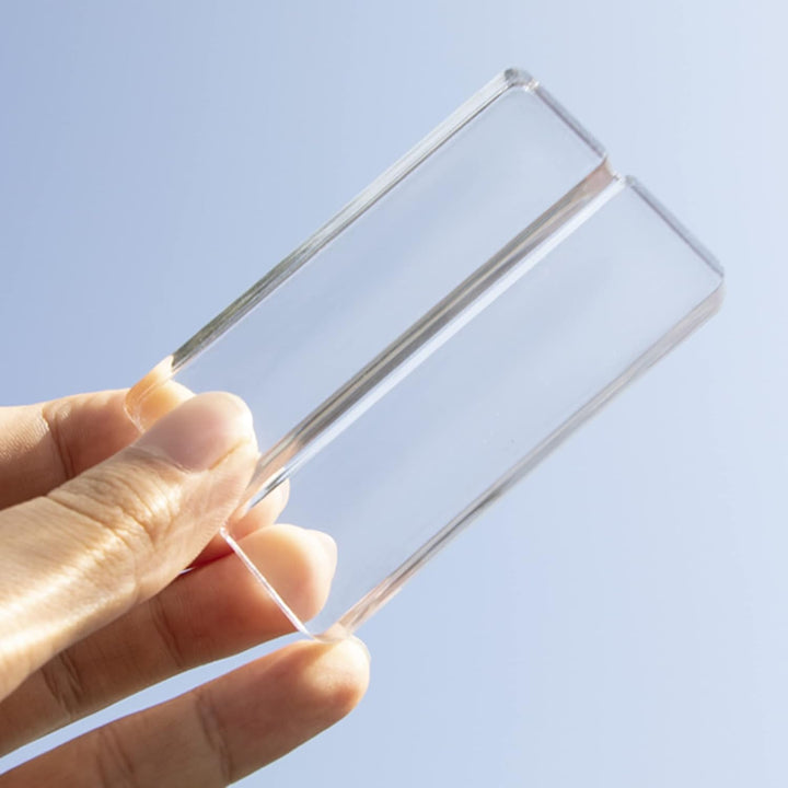 Mutualsign Acryl-Tischkartenhalter, 10 Stück, transparenter Acryl-Ständer mit Kartenschlitz für Nach