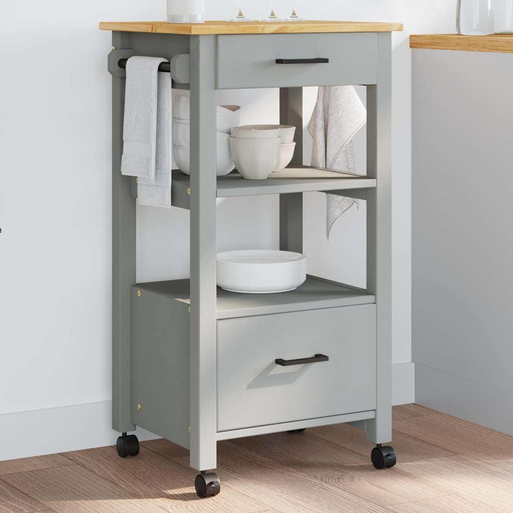 vidaXL Küchenwagen, Servierwagen mit viel Stauraum, Beistellwagen für Küche Wohnzimmer Badezimmer, T