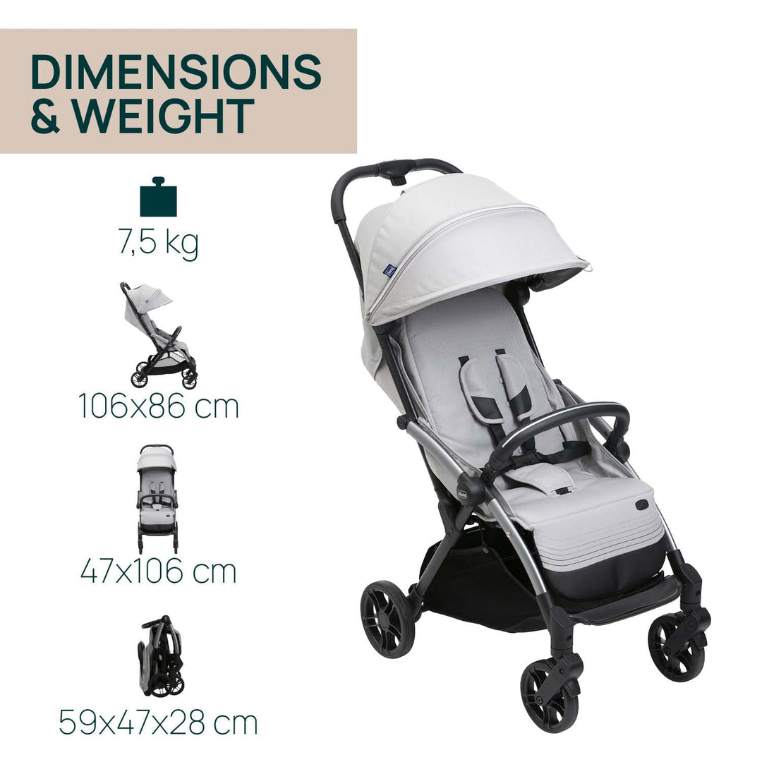 Chicco Kinderwagen Goody XPlus,von 0 Monaten bis 4 Jahren (22 kg),Einhandverschluss, lässt sich mit