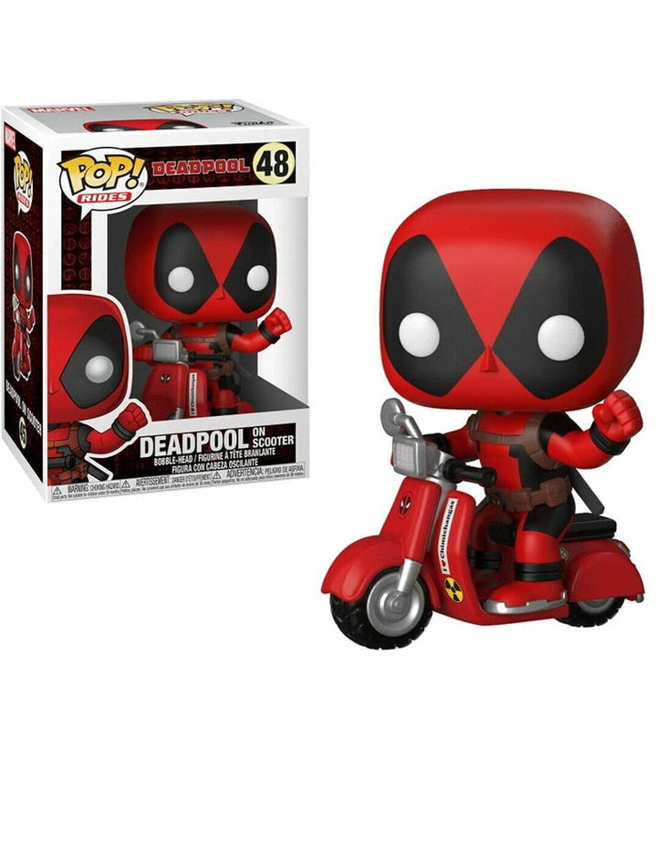 Funko Pop! Rides: Deadpool - Deadpool & Scooter - Vinyl-Sammelfigur - Geschenkidee - Offizielle Hand