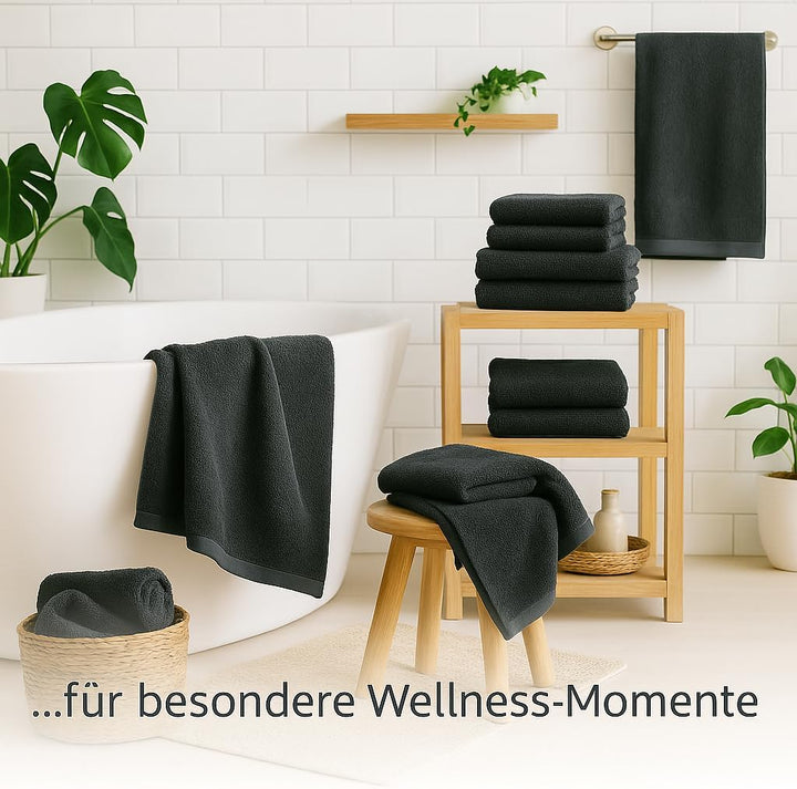 Betz Handtuch 6er Pack Handtücher Set Berlin Grösse 50x100 cm 100% Baumwolle - gut trocknend, leicht