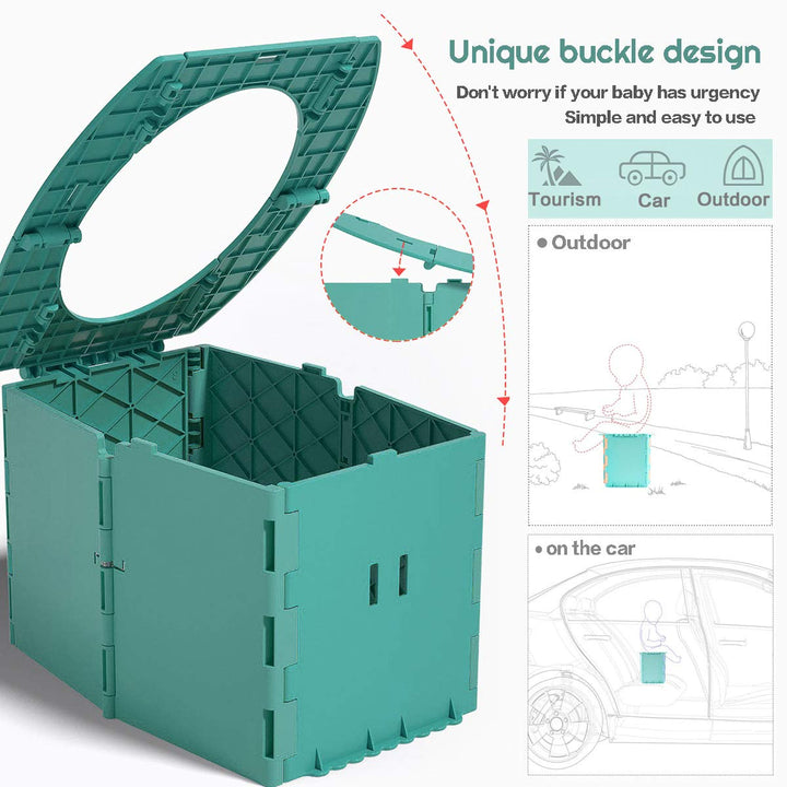 Auvstar Baby Kindertoilette Töpfchen - Tragbarer Toiletten-Sitz für Kinder 12-36 Monate - Reise WC f