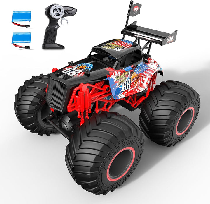 tech rc Monstertruck Ferngesteuertes Auto Off-Road 1:14 Truck 2 Akku 50+ Lange Laufzeit RC Car Buggy