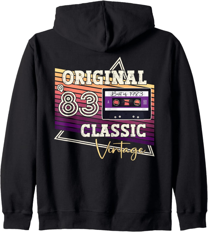 Original 1983 Legendär 40. Geburtstag Geschenke Kassette Kapuzenjacke
