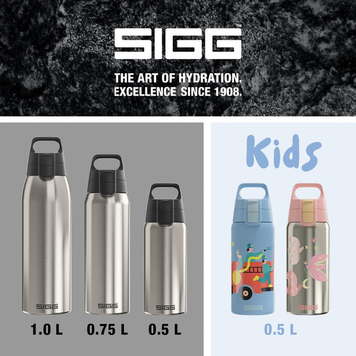 SIGG - Isolierte Trinkflasche - Thermosflasche Shield Therm One Brushed - kohlensäurehaltige Getränk
