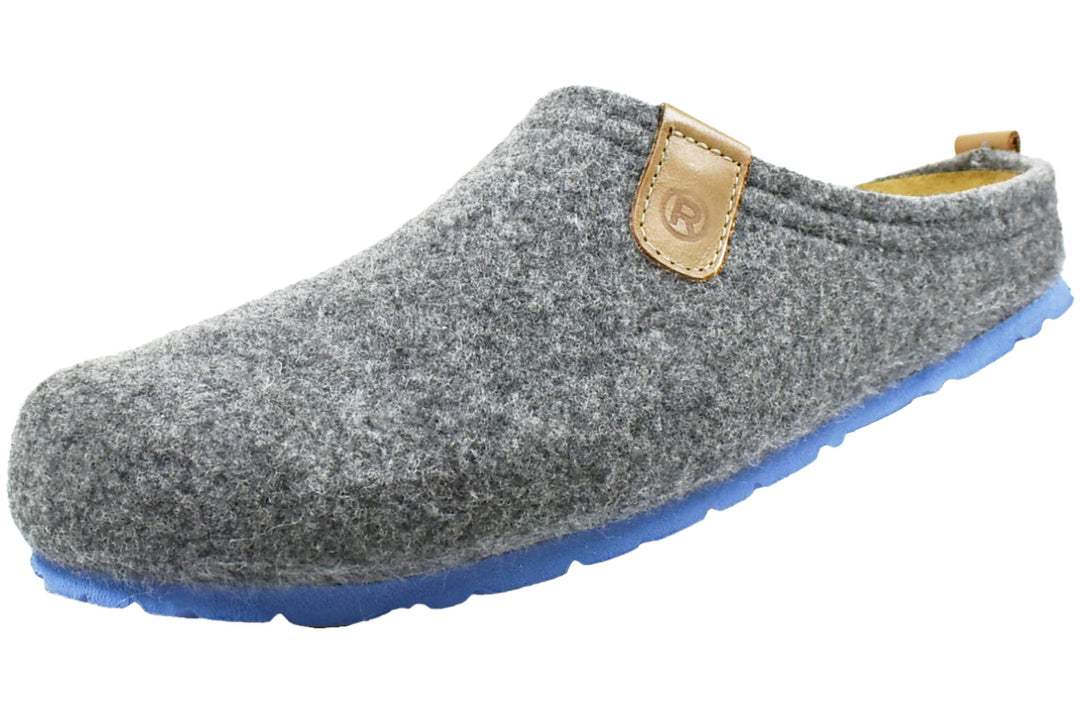 Rohde Herren, Männer, Pantoffeln, Hausschuhe,Wechselfussbett 40 EU Grau, 40 EU Grau