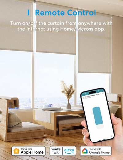 meross WLAN Rolladenschalter funktioniert mit Homekit, Alexa Rolladen, Smart Jalousien Schalter benö