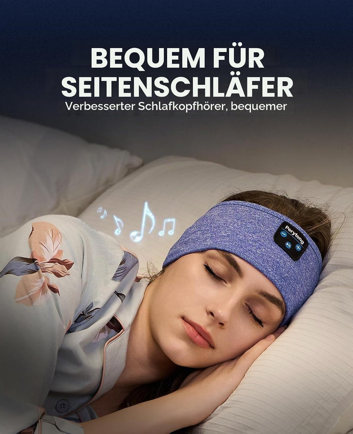 Schlafkopfhörer mit Bluetooth, Schlafhelm, Musik, Sport, Kopfband, Bluetooth, ultraweich, für Seiten
